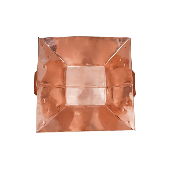 Havan Kund With Stand - 14 x 14 Inches | Agnihotra With Handle/ Copper Hawan Kund for Pooja/ 1.280 Kgs Approx