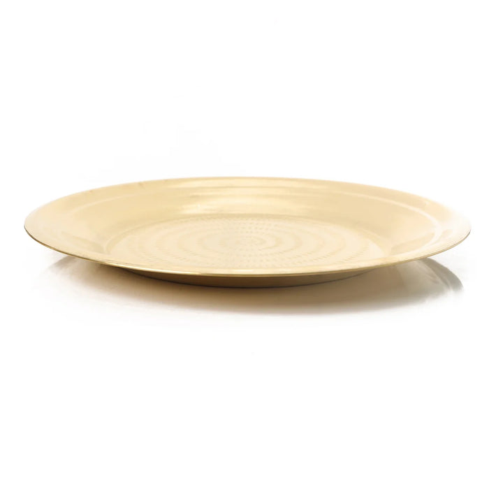 Brass Plate - 17 Inches | Pottu Prath/ Thali Plate for Pooja/ 700 Gms Approx