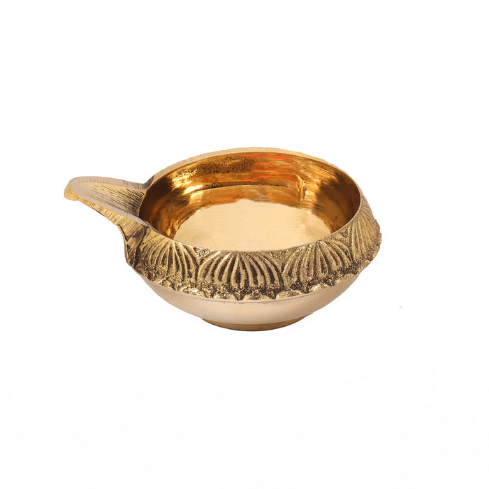 Kubera Vilakku - 1 x 2.25 Inches | Brass Lamp/ Kuber Deepam/ Kuber Diya for Pooja