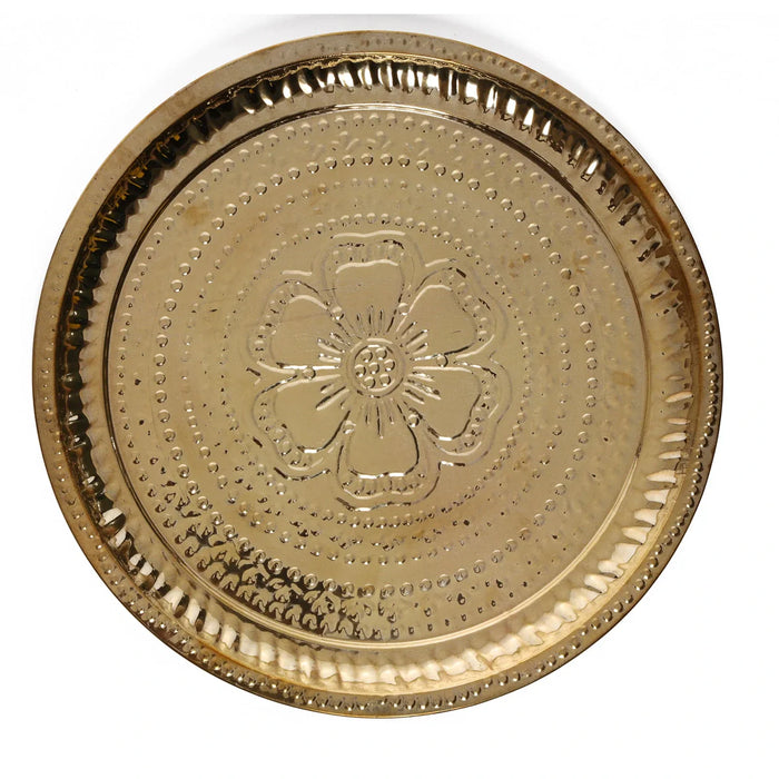 Brass Plate - 11 Inches | Thali Plate/ Pooja Plate for Home/ 130 Gms Approx