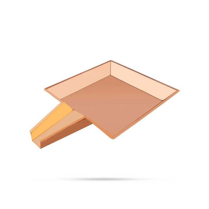 Abhisheka Plate - 2 x 14 x 14 Inches | Copper Abhisheka Patra/ Square Shape Abhishek Patra for Pooja