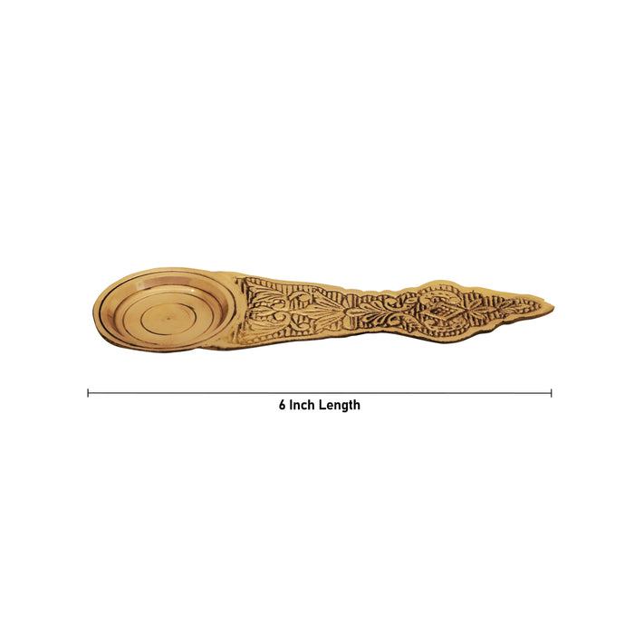 Brass Aarti - 1 x 6 Inches | Karpur Aarti/ Kapoor Dhani/ Kapur Dhani for Pooja