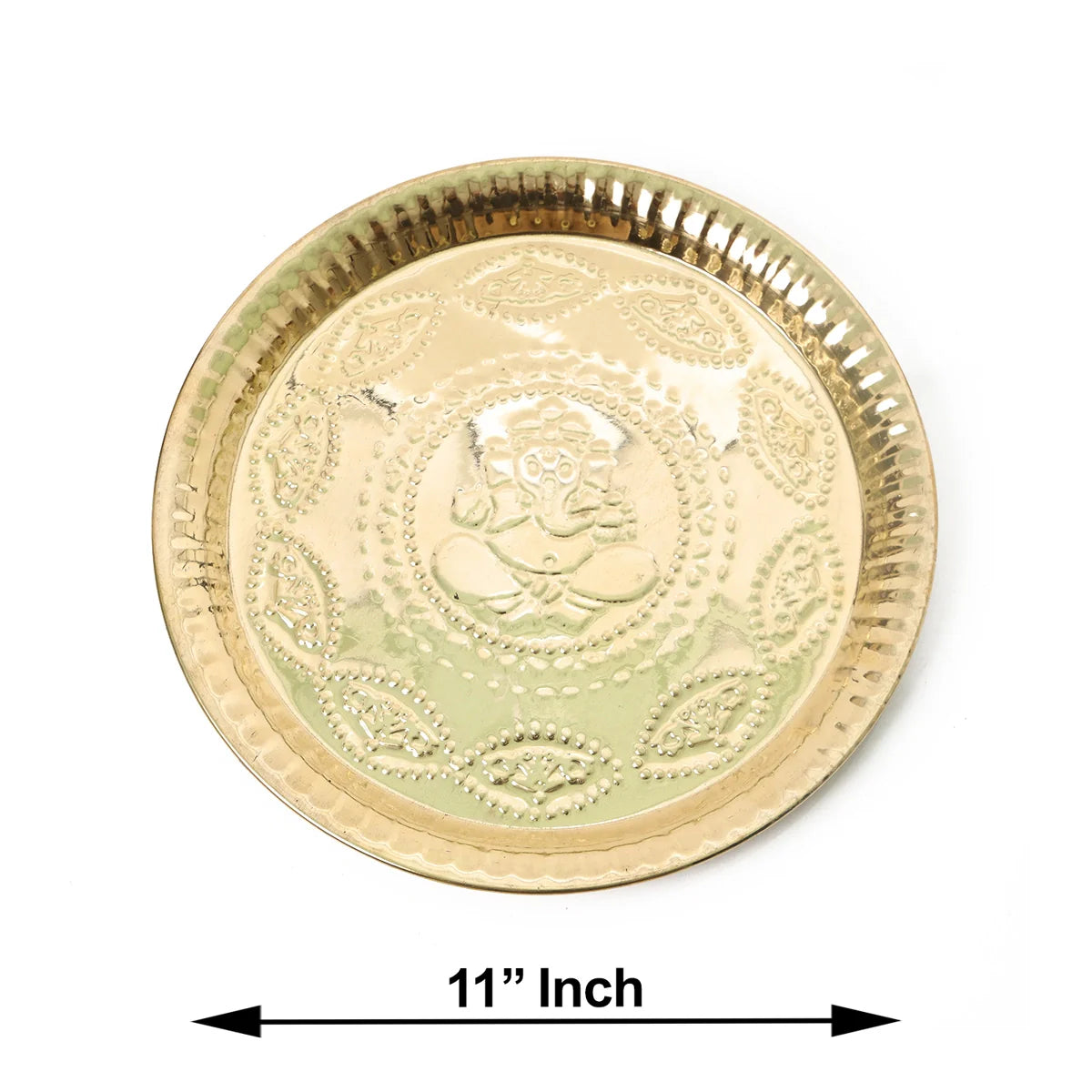 Giri USA Aarathi Plate Brass Plate Pooja Plate — GIRI USA