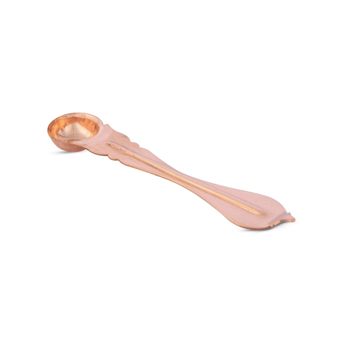 Copper Achmani - 5.5 Inches | Pali Spoon/ Uddharani for Pooja/ 30 Gms Approx