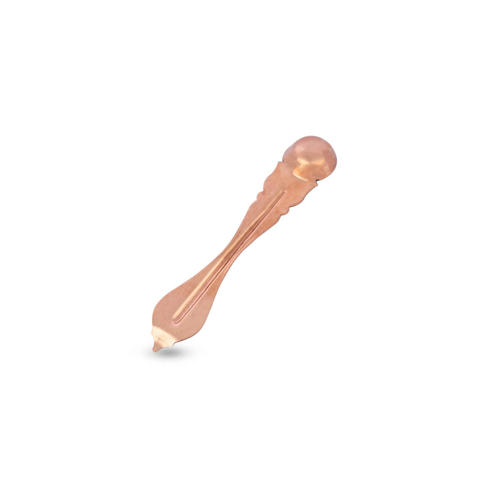 Copper Achmani - 5.5 Inches | Pali Spoon/ Uddharani for Pooja/ 30 Gms Approx