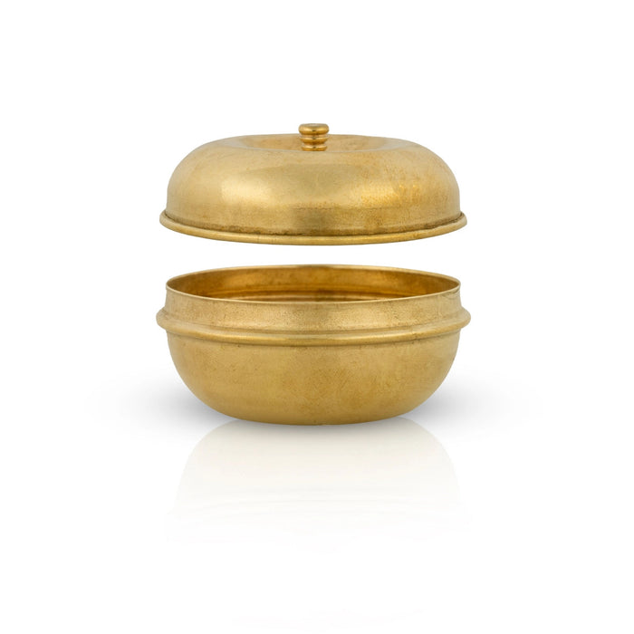 Kumkum Box - 1.75 x 2.25 Inches | Brass Kumkum Bharani/ Kumkum Pot/ Sindoor Pot for Home
