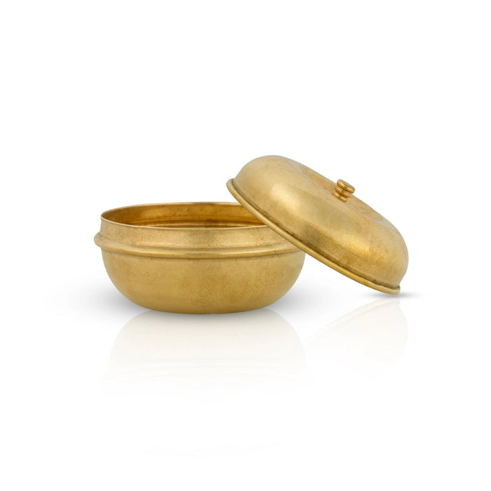 Kumkum Box - 1.75 x 2.25 Inches | Brass Kumkum Bharani/ Kumkum Pot/ Sindoor Pot for Home