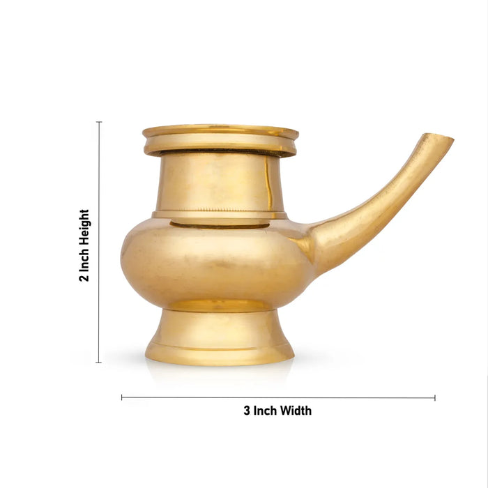 Brass Kindi - 2 x 3 Inches | Brass Kalash/ Brass Kamandalam for Pooja