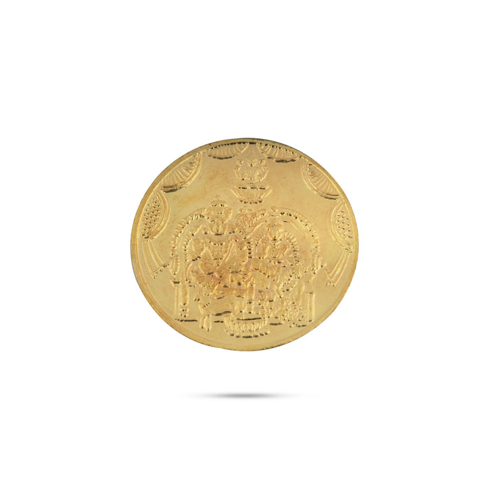 Lakshmi Kubera Coin - 1.5 Inches | Laxmi Kubera Coins/ Single Coin/ Gold Polish Kubera Lakshmi Coin for Pooja