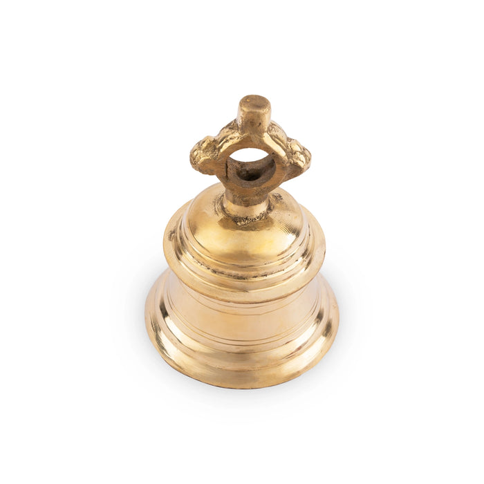 Temple Bell - 6 x 4 Inches | Brass Hanging Bell/ Pooja Bell/ Brass Bell for Puja