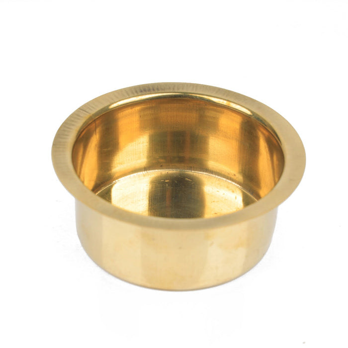 Traditional Coffee Dabara - 1.75 x 4 Inches | Coffee Dabra/ Brass Davara for Pooja