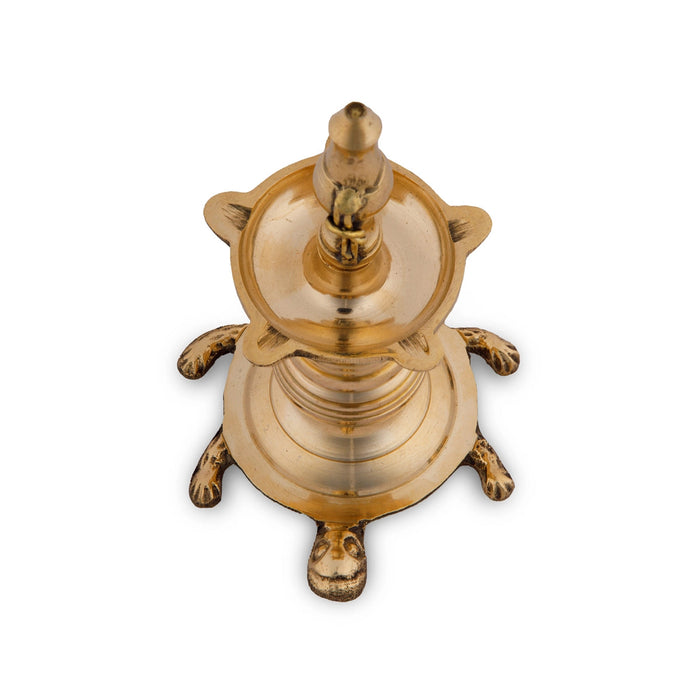 Vastu Deep - 5 x 3 Inches | Brass Lamp/ Vilakku/ Brass Diya for Pooja