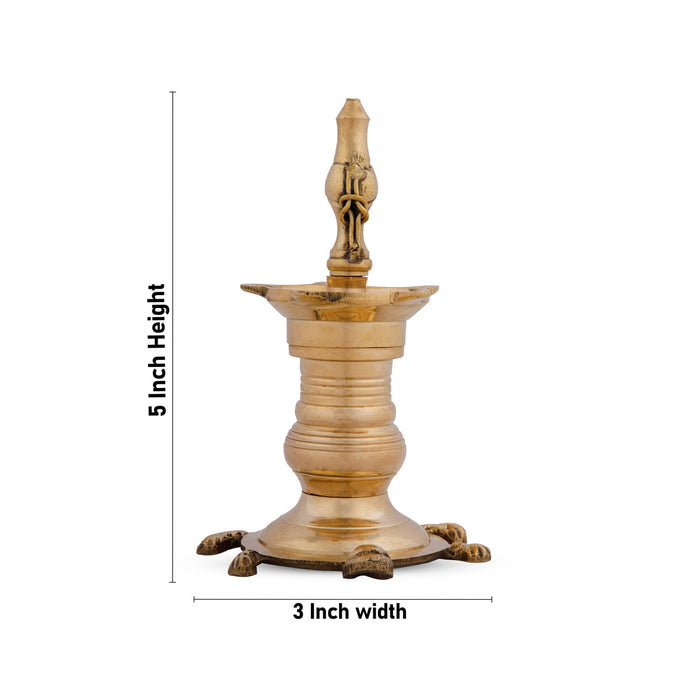 Vastu Deep - 5 x 3 Inches | Brass Lamp/ Vilakku/ Brass Diya for Pooja
