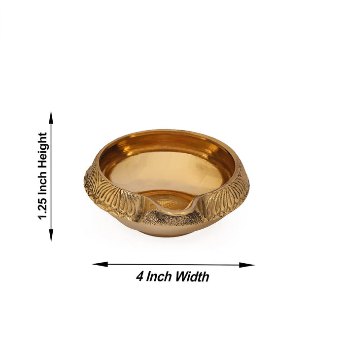 Kubera Vilakku - 1.25 x 4 Inches | Brass Lamp/ Kuber Deepam/ Kuber Diya for Pooja