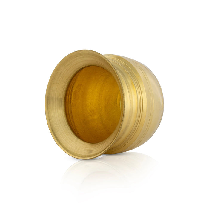 Lota - 3.5 x 4 Inches | Brass Chombu/ Brass Kalash/ Pooja Pot for Home