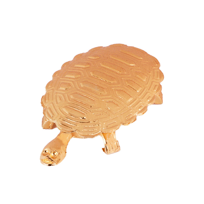 Tortoise with Plate - 0.75 x 3.5 Inches | Gold Polish Tray With Feng Shui Turtle for Home