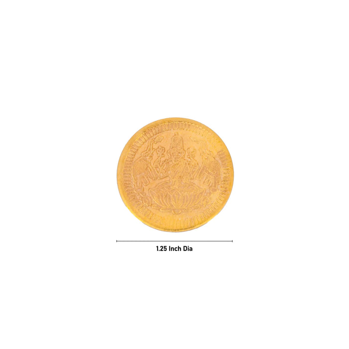 Copper Lakshmi Coin with Box - 108 Pcs | Copper Coin/ Laxmi Coin for Pooja