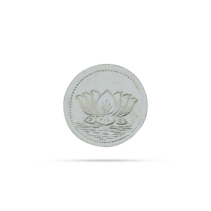 Lakshmi Coin With Box | 108 Pcs/ Silver Polish Laxmi Coin/ White Metal Pooja Coin for Worship