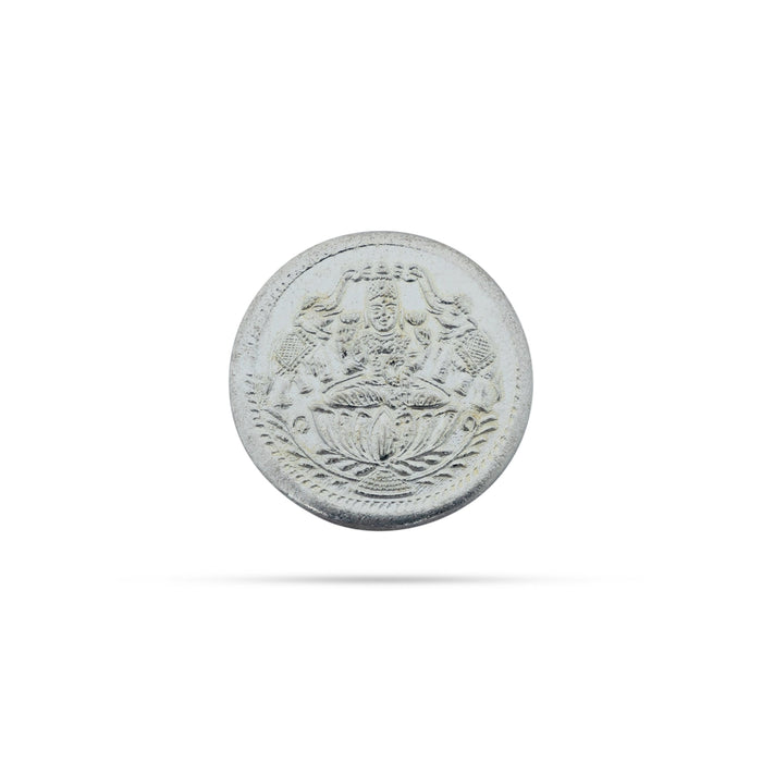 Lakshmi Coin With Box | 108 Pcs/ Silver Polish Laxmi Coin/ White Metal Pooja Coin for Worship