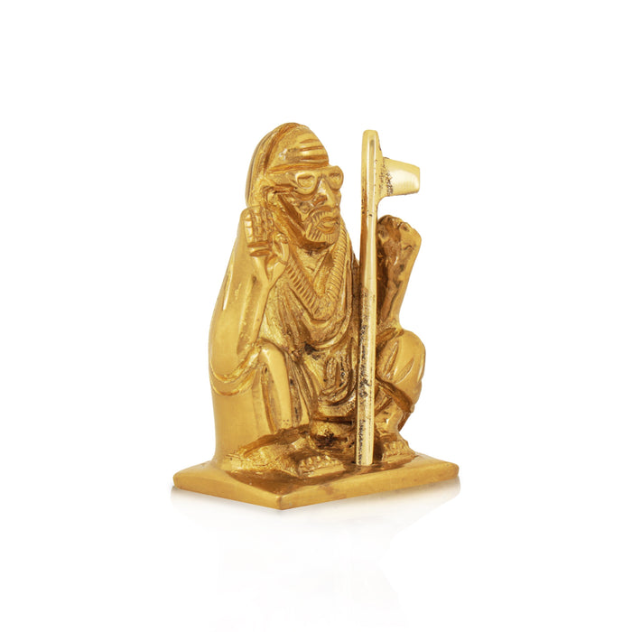 Sri Maha Periyava Idol - 2 Inches | Brass Paramacharya/ Shankaracharyar Statue For Home