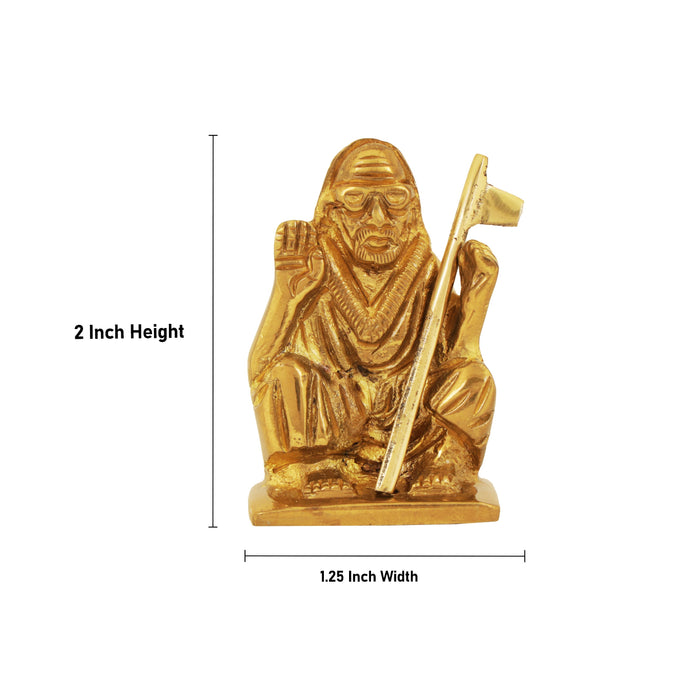 Sri Maha Periyava Idol - 2 Inches | Brass Paramacharya/ Shankaracharyar Statue For Home