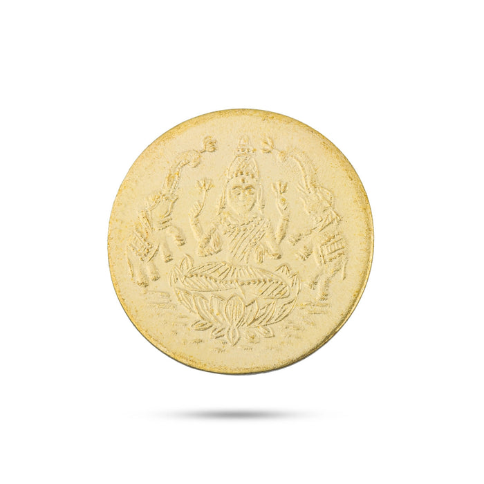 Brass Lakshmi Coin Box | 108 Laxmi Coin/ Gold Polish 108 Pooja Coin for Worship