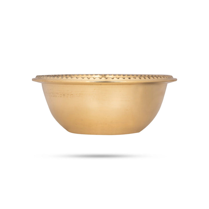 Brass Bowl - 1.5 X 3.75 Inches | Small Bowl/ Brass Cup/ Brass Katori/ Pooja Bowl For Ritual Offerings