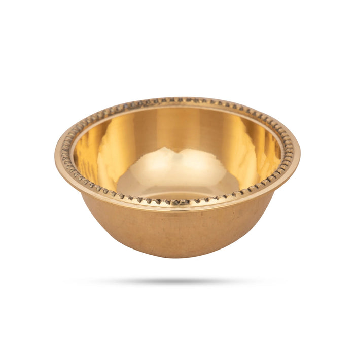 Brass Bowl - 1.5 X 3.75 Inches | Small Bowl/ Brass Cup/ Brass Katori/ Pooja Bowl For Ritual Offerings