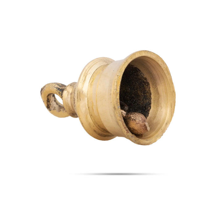 Brass Bell - 2 x 1.25 Inches | Kavadi Bell/ Hanging Bell for Pooja Mandir/ 40 Gms Approx