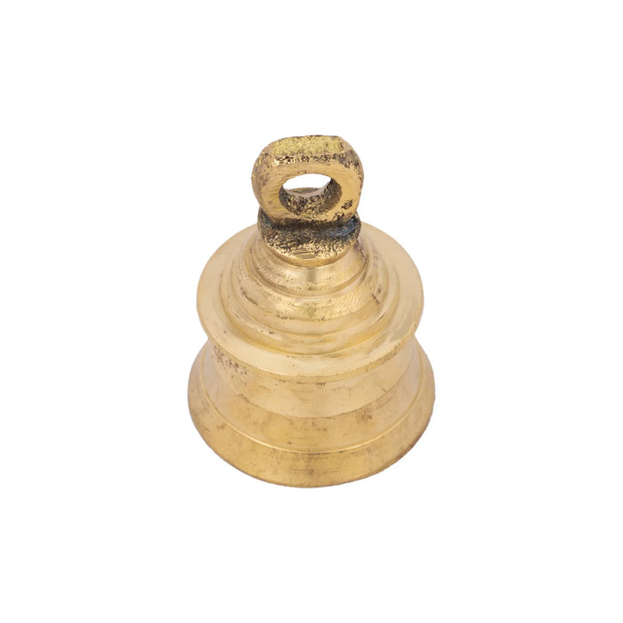 Brass Bell - 2 x 1.25 Inches | Kavadi Bell/ Hanging Bell for Pooja Mandir/ 40 Gms Approx