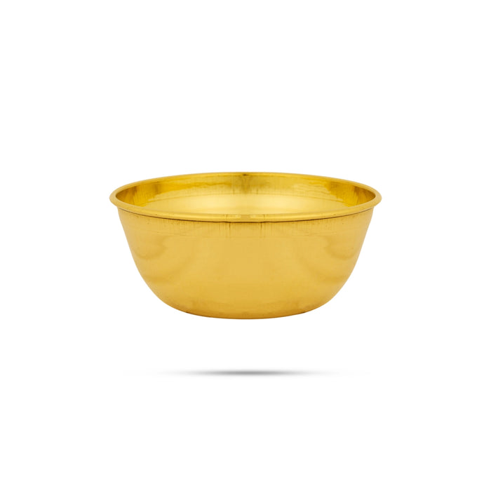 Brass Bowl - 1.5 x 3.5 Inches | Pooja Bowl/ Brass Cup/ Small Bowl For Offering Kumkum And Pooja
