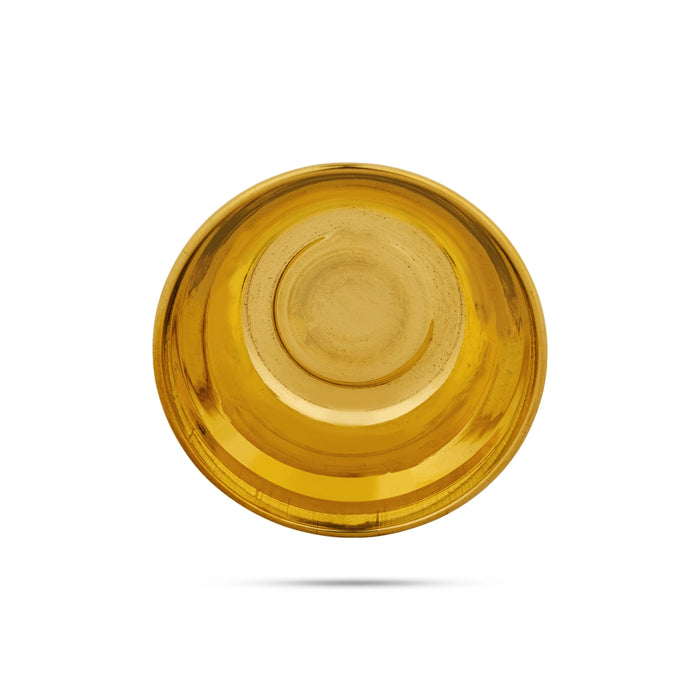 Brass Bowl - 1.5 x 3.5 Inches | Pooja Bowl/ Brass Cup/ Small Bowl For Offering Kumkum And Pooja