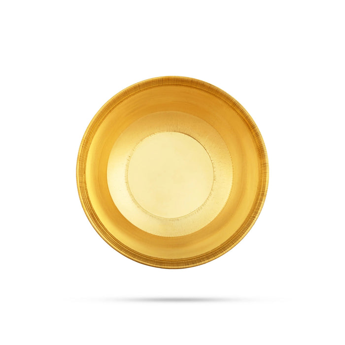 Brass Bowl - 2.75 X 7 Inches | Chandan Cup/ Pooja Bowl/ Brass Ritual Cup For Temple And Pooja Offerings