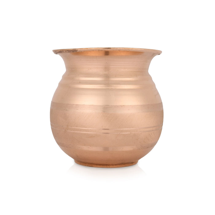 Kalash Pot - 4 x 4 Inches| Copper Water Vessel / Lota / Chombu / Pooja Pot / Kalash for Pooja