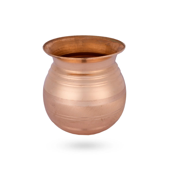 Kalash Pot - 4 x 4 Inches| Copper Water Vessel / Lota / Chombu / Pooja Pot / Kalash for Pooja