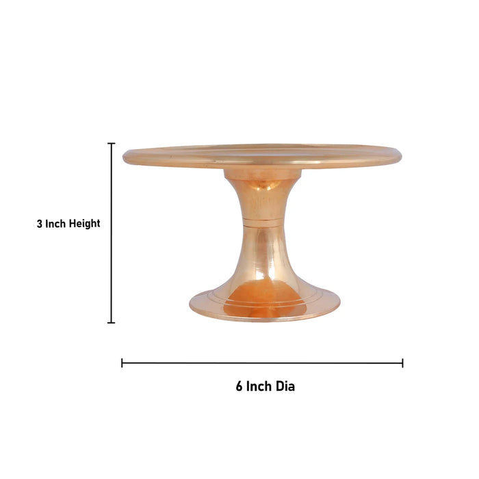 Mukkali Stool - 3 x 6 Inches | Brass Mukkali Stand/ Brass Stand for Pooja/ 540 Gms Approx