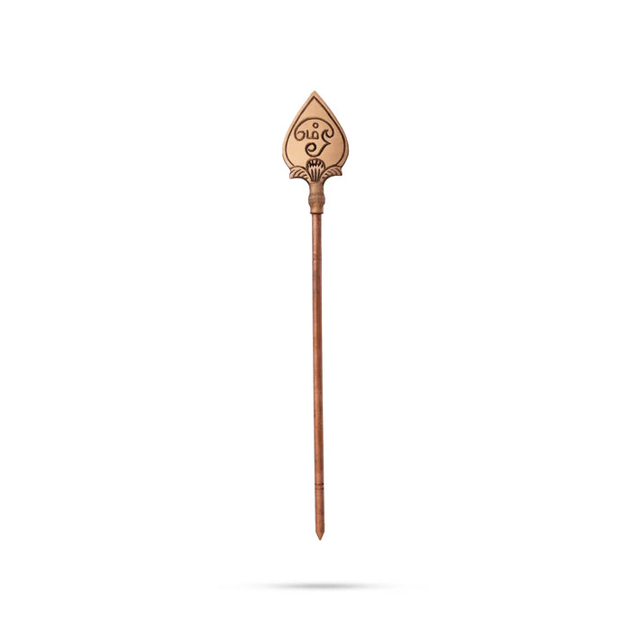 Copper Vel - 12 x 2 Inches | Murugan Vel/ Murugan Astra for Pooja/ 160 Gms Approx