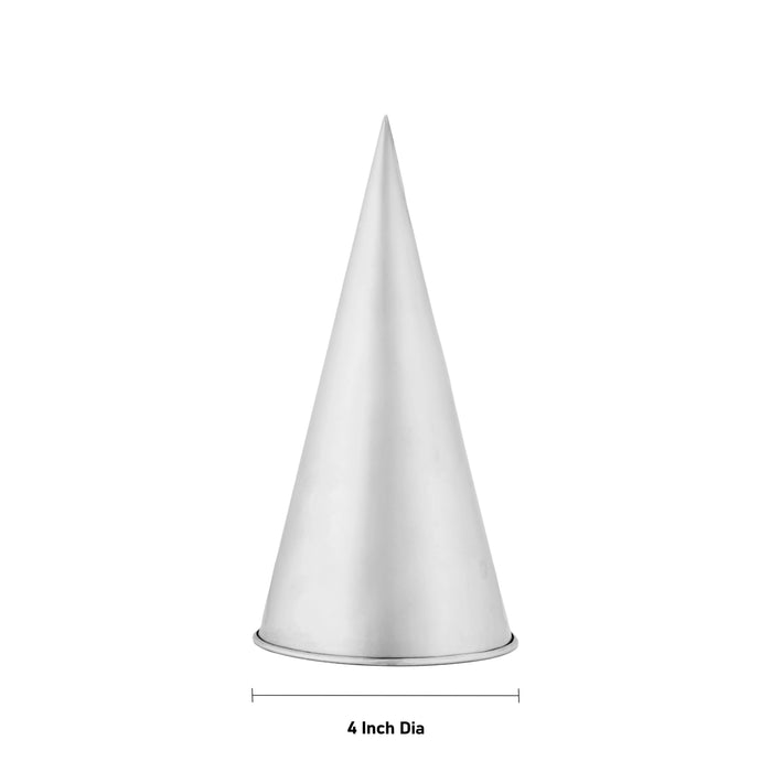 Paruppu Thengai Koodu Set - 4 Inches | Stainless Steel Cone/ Wedding Seer Cone Set