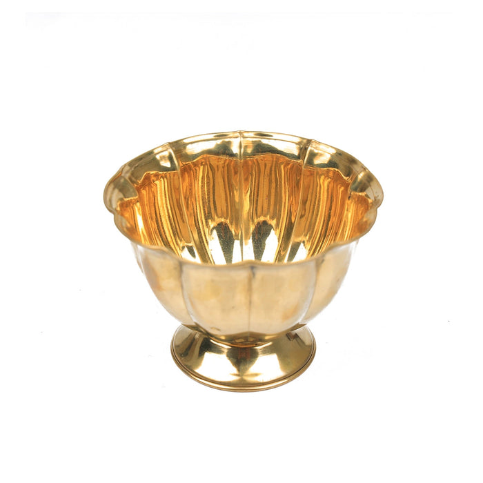Chandan Cup With Base - 3 X 4 Inches | Small Bowl/ Pooja Bowl/ Brass Bowl/ Brass Cup For Pooja