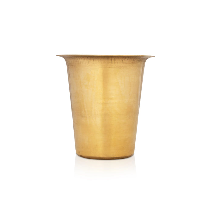 Brass Tumbler - 3.5 x 4 Inches | Coffee Glass/ Drinking Cup for Home