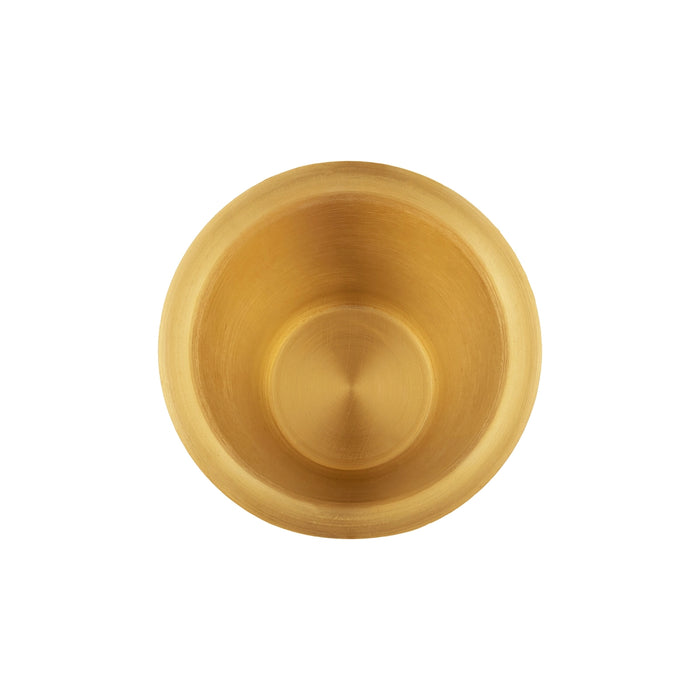 Brass Tumbler - 3.5 x 4 Inches | Coffee Glass/ Drinking Cup for Home