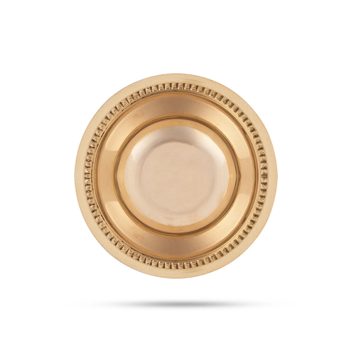 Brass Bowl - 1 X 2.5 Inches | Pooja Bowl/ Small Brass Cup/ Ritual Bowl For Temple Offerings