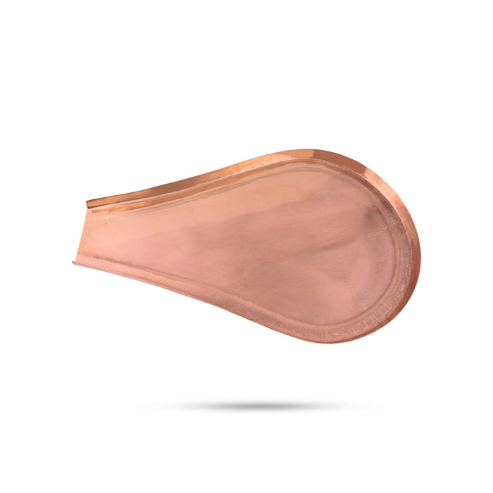 Abhisheka Patra - 0.75 x 21 x 13 Inches | Copper Abhishek Patra/ Round Shape Abhisheka Plate for Pooja