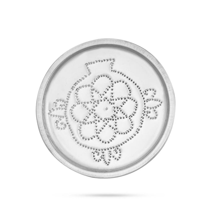 Rangoli Stensil Set - 4.5 Inches | Stainless Steel Kolam Stencils/ 7 Pcs/ Rangoli Patta for Floor Decor/ 120 Gms