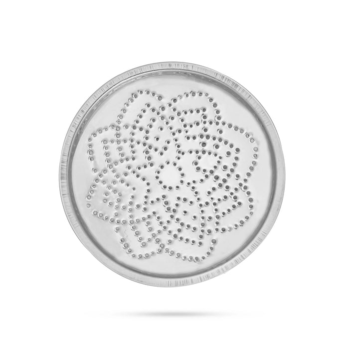 Rangoli Stensil Set - 4.5 Inches | Stainless Steel Kolam Stencils/ 7 Pcs/ Rangoli Patta for Floor Decor/ 120 Gms