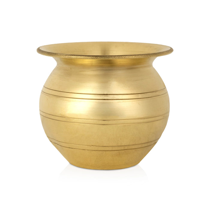 Lota - 3 x 3 Inches | Brass Chombu/ Kalash Pot / Kalasam for Pooja