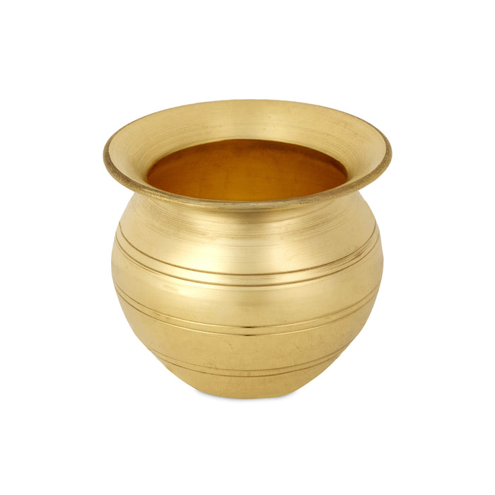 Lota - 3 x 3 Inches | Brass Chombu/ Kalash Pot / Kalasam for Pooja