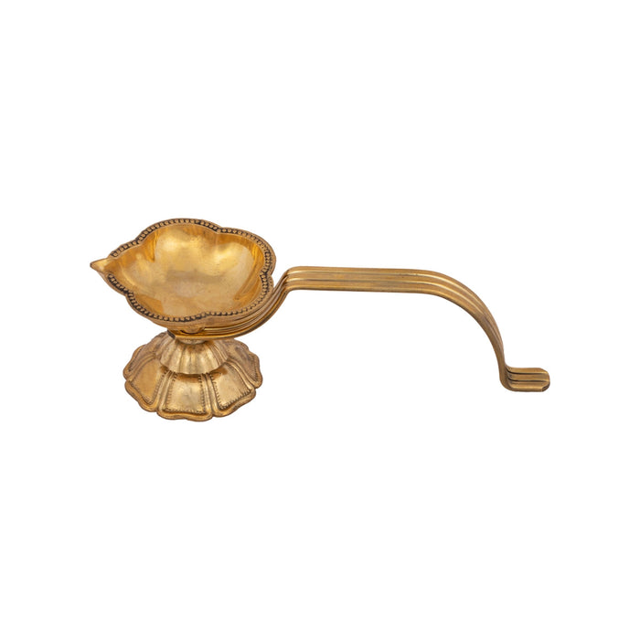 Karpura Aarti With Handle - 1.5 X 5 Inches | Brass Camphor Aarti/ Arti Spoon/ Ritual Aarti For Temple & Pooja