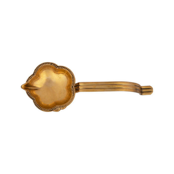 Karpura Aarti With Handle - 1.5 X 5 Inches | Brass Camphor Aarti/ Arti Spoon/ Ritual Aarti For Temple & Pooja