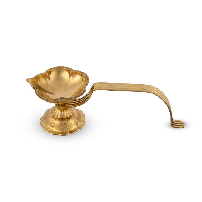 Kapoor Dhani With Handle - 2 X 2.5 Inches | Brass Camphor Burner/ Aarti Spoon/ Brass Arti For Pooja